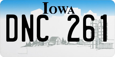IA license plate DNC261