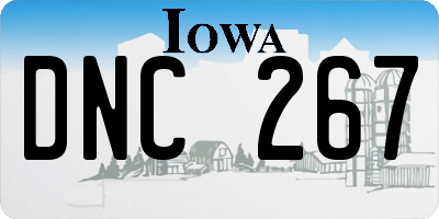 IA license plate DNC267