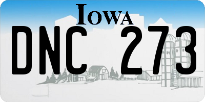 IA license plate DNC273
