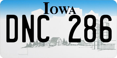 IA license plate DNC286