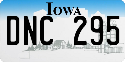 IA license plate DNC295