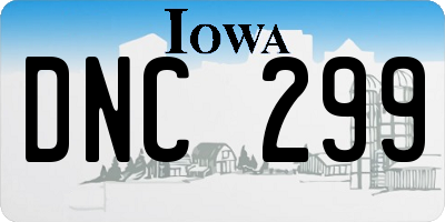 IA license plate DNC299
