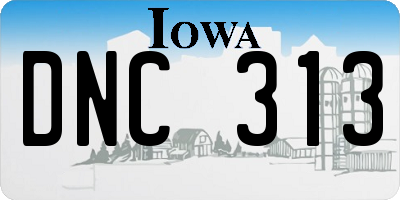 IA license plate DNC313