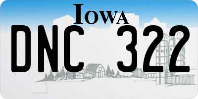 IA license plate DNC322