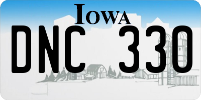 IA license plate DNC330