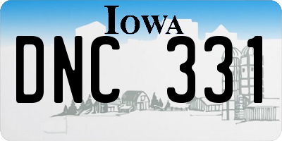 IA license plate DNC331