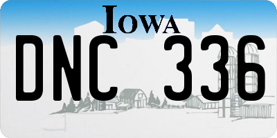 IA license plate DNC336