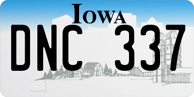 IA license plate DNC337