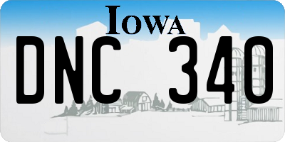 IA license plate DNC340