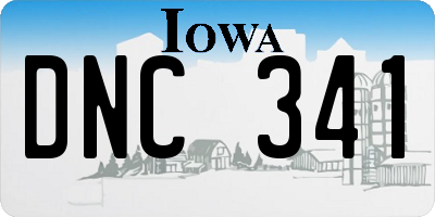 IA license plate DNC341