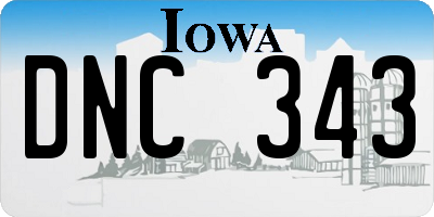 IA license plate DNC343