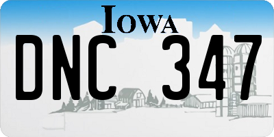 IA license plate DNC347
