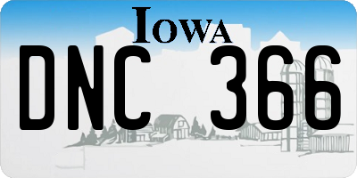 IA license plate DNC366