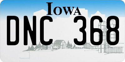 IA license plate DNC368