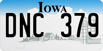 IA license plate DNC379