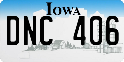 IA license plate DNC406