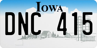 IA license plate DNC415