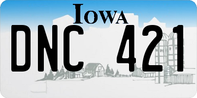 IA license plate DNC421