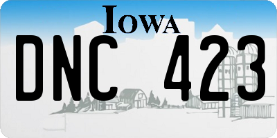 IA license plate DNC423