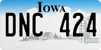 IA license plate DNC424