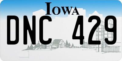 IA license plate DNC429