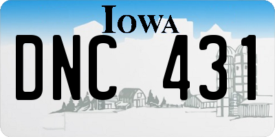 IA license plate DNC431