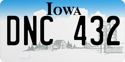 IA license plate DNC432