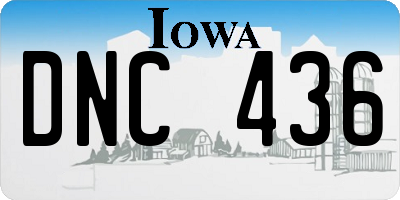 IA license plate DNC436