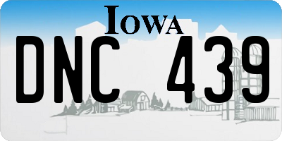 IA license plate DNC439