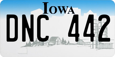 IA license plate DNC442