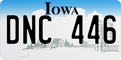 IA license plate DNC446