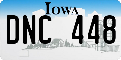 IA license plate DNC448
