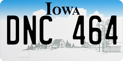 IA license plate DNC464