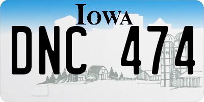 IA license plate DNC474