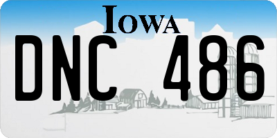IA license plate DNC486