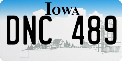 IA license plate DNC489