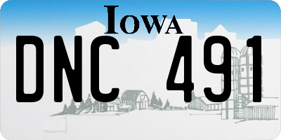 IA license plate DNC491