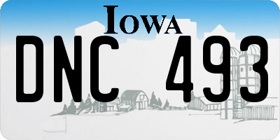 IA license plate DNC493