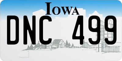 IA license plate DNC499