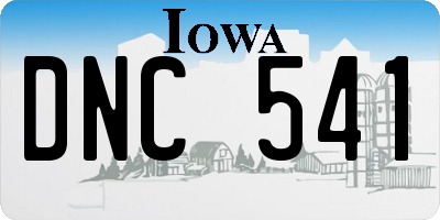 IA license plate DNC541