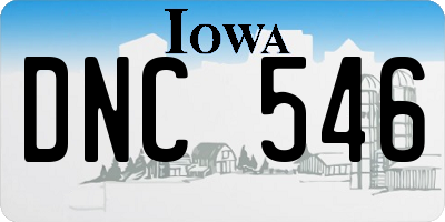 IA license plate DNC546