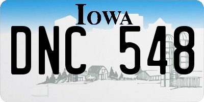 IA license plate DNC548