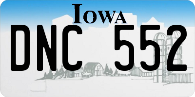 IA license plate DNC552