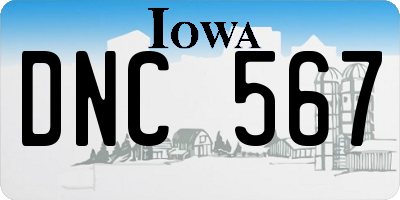 IA license plate DNC567