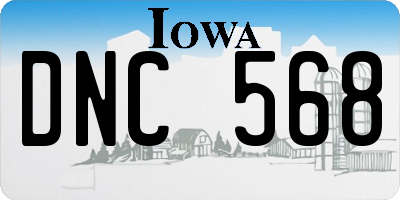 IA license plate DNC568