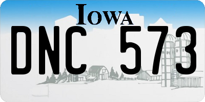 IA license plate DNC573