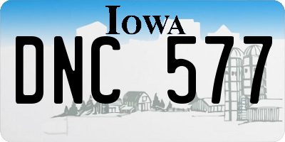 IA license plate DNC577