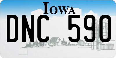 IA license plate DNC590