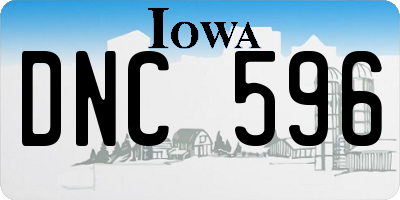 IA license plate DNC596