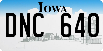 IA license plate DNC640